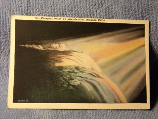 Vintage Postcard Prospect Point By Illumination,  Niagara Falls,  N.  Y.