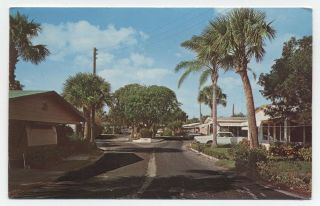 Fl Ocean Breeze Park Jensen Beach Florida 1966 Martin County Postcard