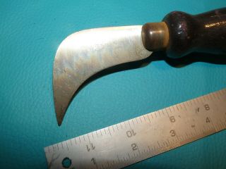 LEATHERWORKING BARNSLEY HOOKED STEEL KNIFE SADDLERY VINTAGE SHOE VINTAGE 2