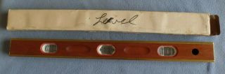 Vintage R Mayes Wood And Brass Level 24 " X 2 - 1/4 " X 1 " Still Accurate Euc
