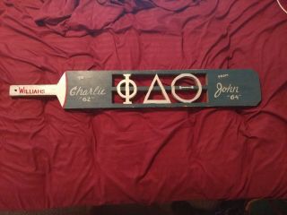 VINTAGE PHI DELTA THETA FRATERNITY PADDLE 1962 Williams College 2