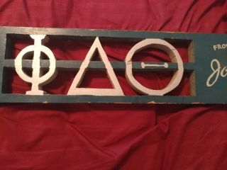 VINTAGE PHI DELTA THETA FRATERNITY PADDLE 1962 Williams College 4