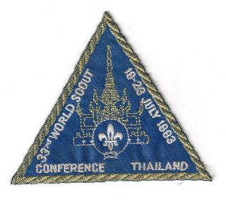 33rd World Scout Conference In Thailand 1993 Official Participant Badge Patch