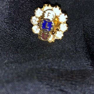 Independent Order Of Odd Fellows Ioof Flt Ballou Gold Filled Diamonds Tie Pin