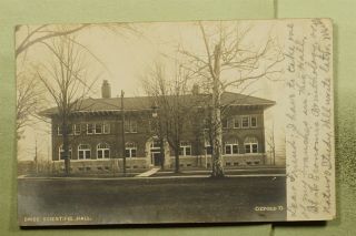 Dr Who 1907 Oxford Oh Brice Scientific Hall Postcard Rppc E25582