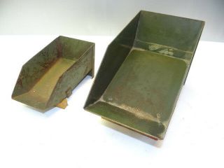 Two Vintage Industrial Stackbin Models A - 10 A - 12 Factory Tool Parts Storage Bins