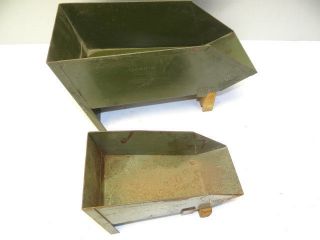 Two Vintage Industrial Stackbin models A - 10 A - 12 Factory Tool Parts Storage Bins 5