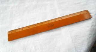 Vintage 12  Velos " No:145 Brass Edged Boxwood Ruler Old Tool