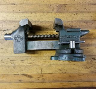 Antique Swivel Bench Vise & Anvil • Littlestown Littco Woodwork Machinist Tools