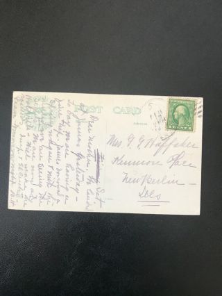 Vintage Postcard High School Holtville California One Cent Stamp 2