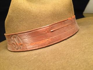 Vintage 1930 ' s BSA Boy Scout Master or Leader Campaign Hat - 7 1/4 7