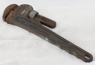Vintage Craftsman - 10 " Heavy Duty - Pipe Monkey Wrench - 5566 - 1/8 " To 1 1/2 "