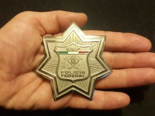 Rarest 100 Mexican Federal Police Badge Policia Mexico Hat Policia