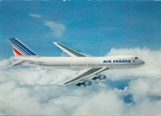 Boeing 747 Jet Air France Advertising Postcard