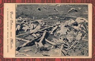 Taal Volcano Tangles Mass Of Dead Philippnes Vintage Postcard