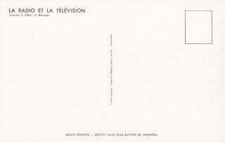 LA JOIE DE VIVRE La Radio & Television Société St Jean Baptiste MONTREAL Quebec 2