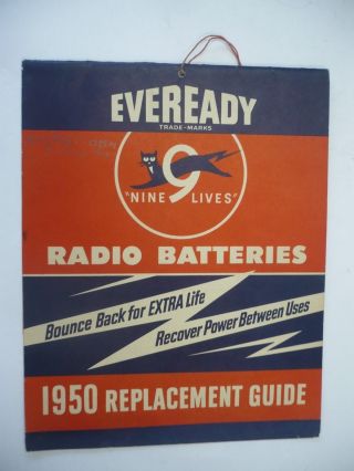 Vintage 1950 Eveready Radio Batteries Replacement Guide,  16 Pages,  Cond.