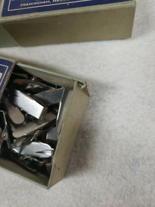 Vintage Dennison’s Card Holders - No.  46 - 2 Boxes Metal Clip Card Holders 3