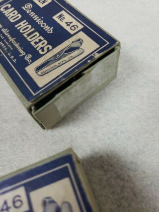 Vintage Dennison’s Card Holders - No.  46 - 2 Boxes Metal Clip Card Holders 5