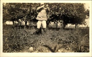 Man Hunting Shotgun Rppc Real Photo Postcard 1904 - 1918