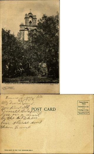 Mission San Juan De Capistran San Antonio Tx Printed Photo Dated 1919
