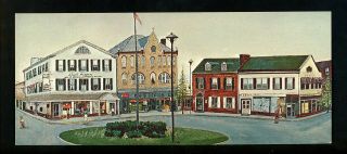 Oversized Postcard Pennsylvania Pa Gettysburg Lincoln Square Painting I Prosser