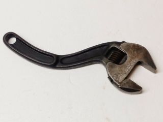 Old Vintage Tool 10 " Erie Tool S Handle Adjustable Wrench