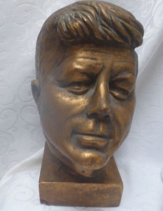 Vintage President John F Kennedy Jfk Statue Bust 1960s Chicago Statuary