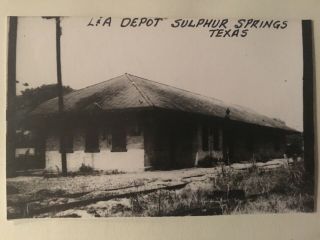 Sulphur Springs Texas L&a Rr Station Railroad Depot B&w Real Photo Postcard Rppc