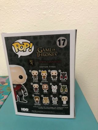 Tywin Lannister Funko Pop Game Of Thrones 17 Silver Armor 3