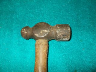 Vintage 2 Lb.  4 Oz.  Unmarked Ball Peen Hammer Head W/handle