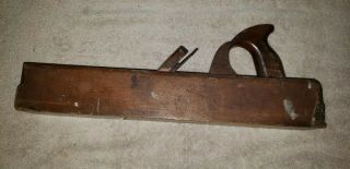 Vintage 16.  5 Inch Wood Plane blade has james usa on it 6