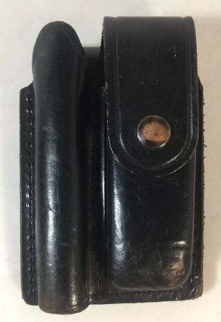 Vintage Maglite/multi Tool Leather Case W/ Belt Loop