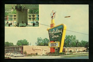 Holiday Inn Motel Hotel Postcard Georgia Ga Statesboro Downtown Restaurant Inter