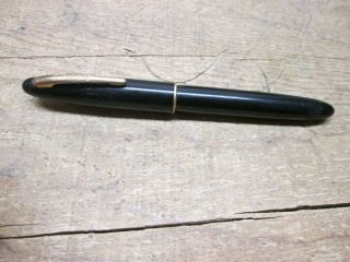 Vintage Sheaffer Fountain Pen Black Pen Estate Find 14k Nib