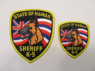 Hawaii State Sheriff K - 9 Unit Patch Set