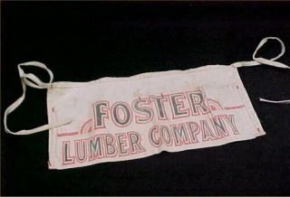 Vintage Nail Apron Foster Lumber Company Estate Find Kansas Antique