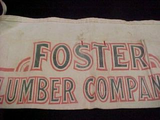 Vintage Nail Apron Foster Lumber Company Estate Find Kansas Antique 2
