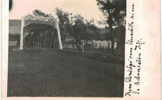 South Edmeston Rppc Bridge Unadilla River Real Photo 1910 Ny