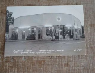 Vintage Rppc 1940s Allen’s Store Prudenville Michigan Postcard Advertising