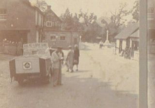 Burley In Forest Hampshire Stereo View Card Ice Cream Van Etc Not A Postcard