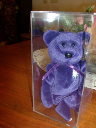 Vintage TY Beanie Babies Princess Diana Memorial Bear 1997 PE Pellets 3