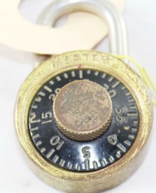 Vintage Champ - Brass - Master Lock Co.  - Combination Padlock - B25474 - Patent Pending