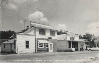 (n327) Vintage Postcard,  Rppc,  Ste Marie Store Tv Service Klondike,  Wisconsin