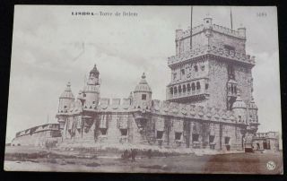 Old Postcard Of Lisboa - Torre De Belem - Portugal With Stamp.