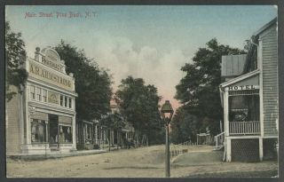 Pine Bush Ny: C.  1910 Postcard Main Street Armstrong Pharmacy,  Decker House Hotel