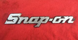 Vintage Snap - On Logo Tool Box Emblem All Metal,  8 Inches Long & Made In U.  S.  A.