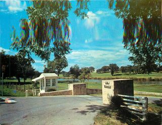 Old Chrome Postcard Ah B716 Entrance To The Ranch Home Of Lyndon B Johnson Texas