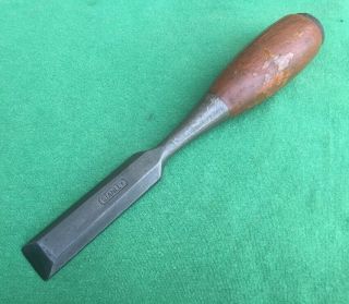 Vintage Stanley 3/4 Inch Wide Wood Chisel With A Handle And Steel Striking Cap