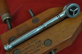 Vintage Craftsman 943795 1/4” Tri - Wing Thumbwheel Drive Ratchet Tool 2